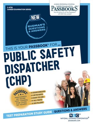 cover image of Public Safety Dispatcher, CHP